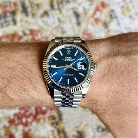 rolex datejust 41 blue dial 2022|Rolex Datejust 41 retail price.